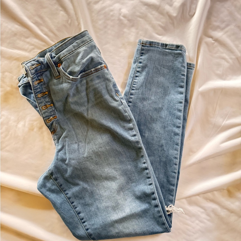 Universal Thread Denim Button Fly High Rise Skinn… - image 3